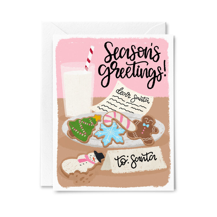 Santa Cookies Greeting Card