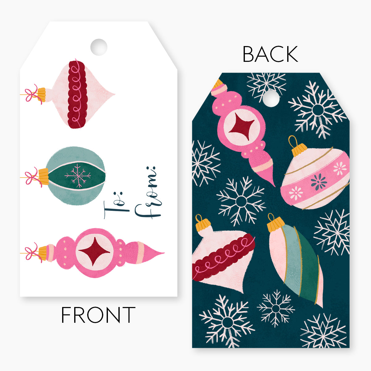 Ornament Gift Tag Set