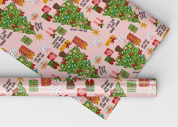No Peeking Christmas Tree Wrapping Paper