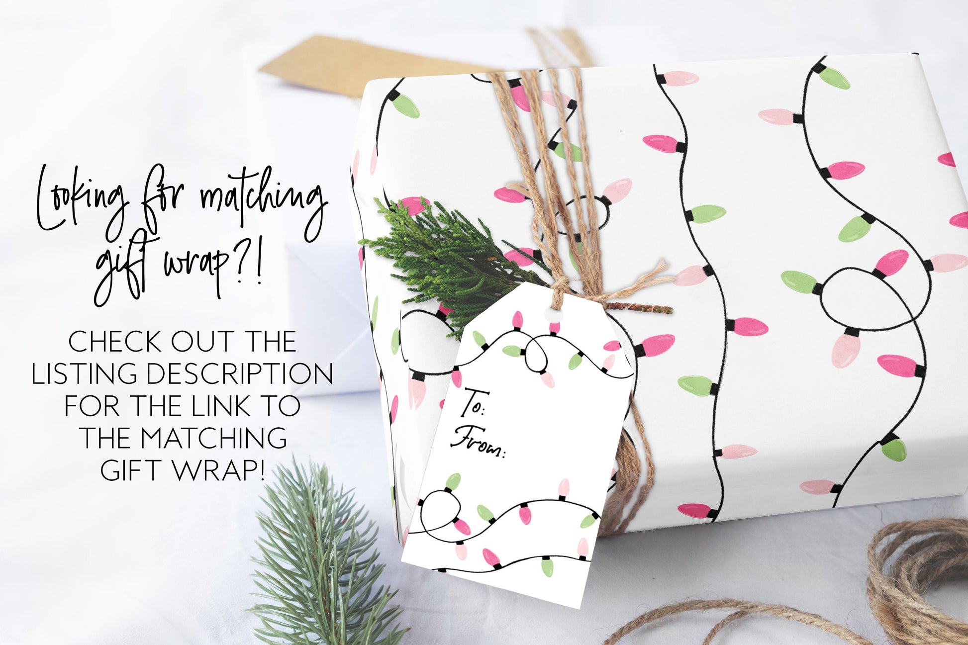 Christmas Lights Gift Tag Set