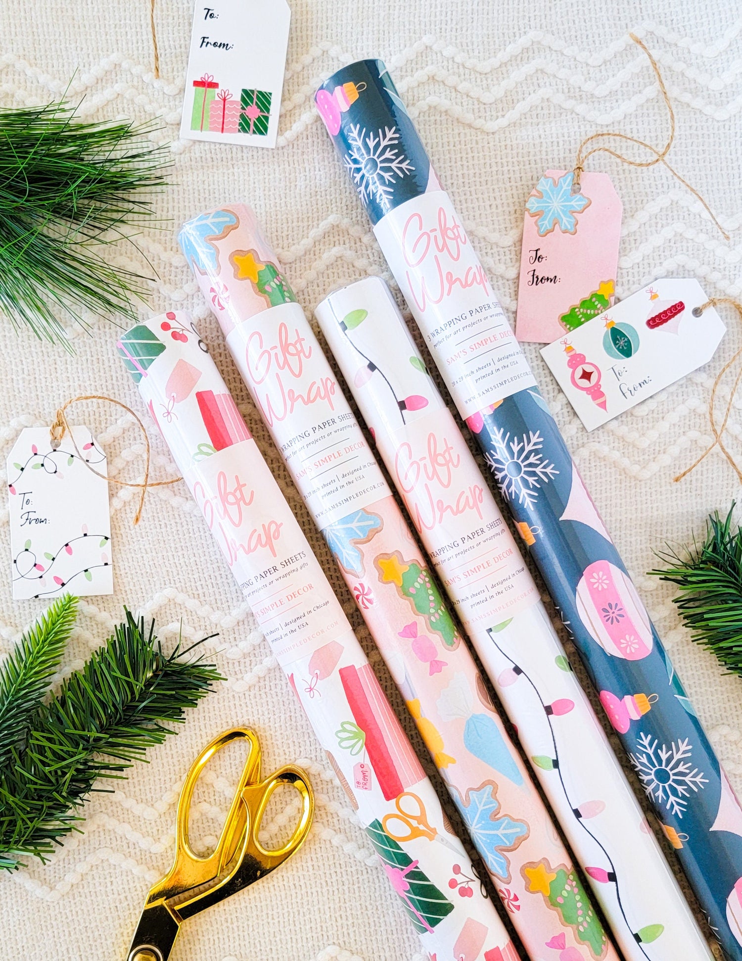 Christmas Lights Wrapping Paper – paperbunnypress