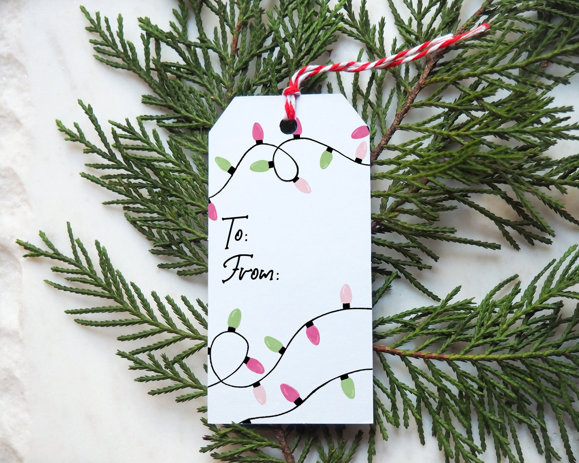 Christmas Lights Gift Tag Set